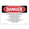 Signmission OSHA Danger Sign, 3.5" Height, 5" Width, End Of Week Shutdown (Flammable Material), Landscape OS-DS-D-35-L-2340 - alternate 1
